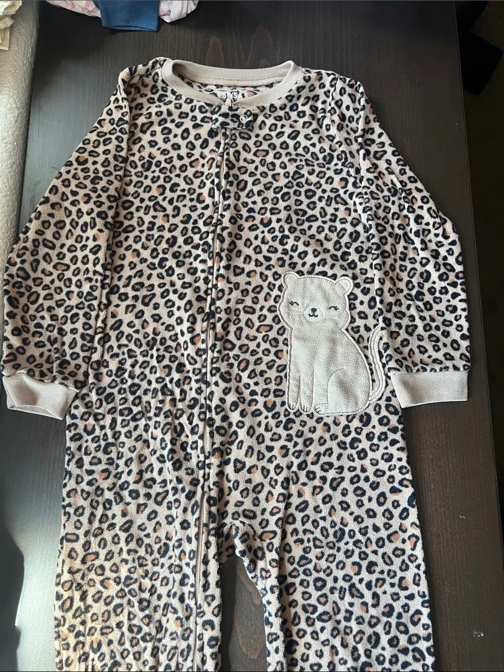 Carter's  Leopard Print Sleep Sack with Kitty Applique